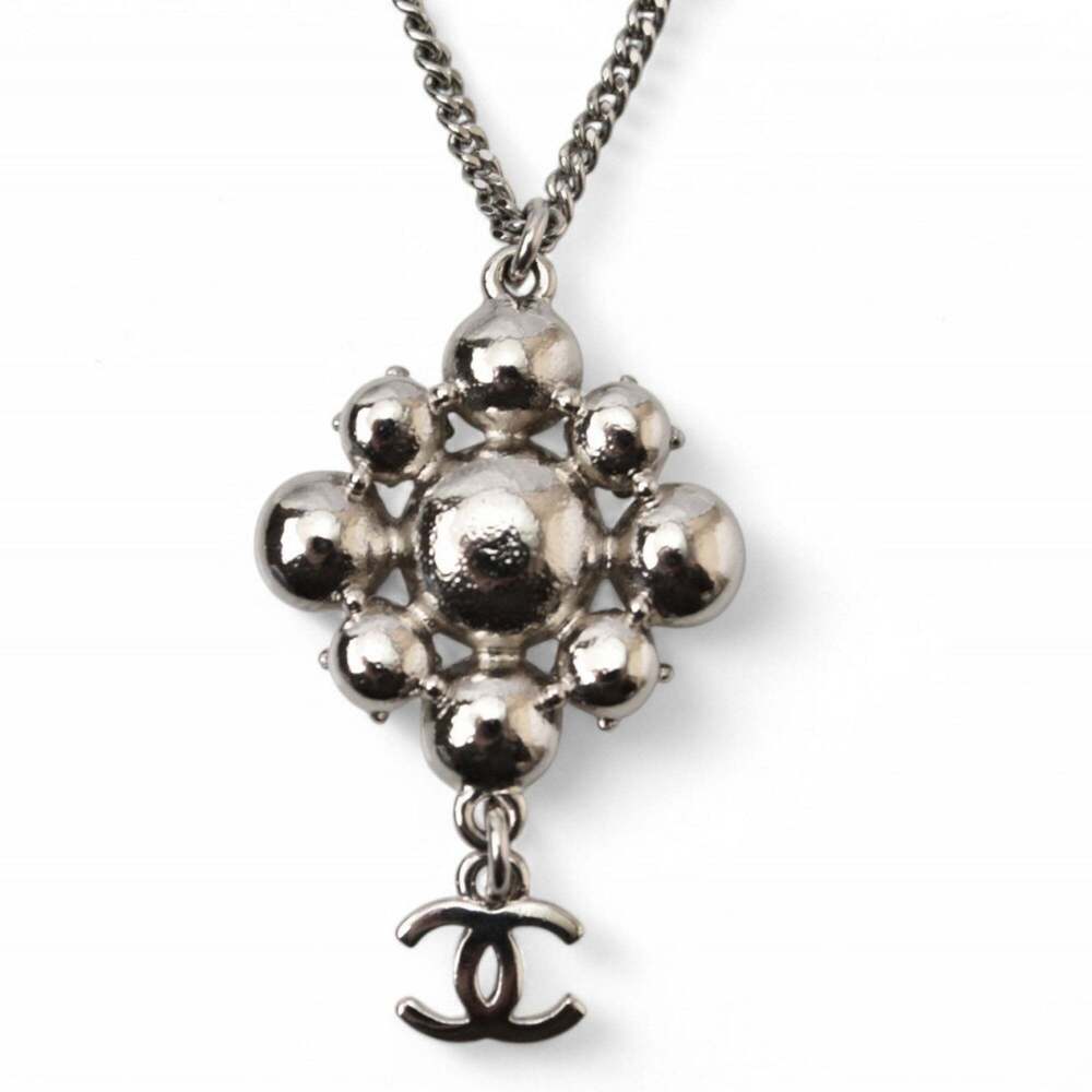 CHANEL Authentic Silver Logo Necklace - Picture 6 of 8